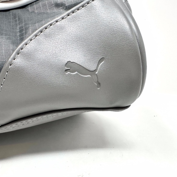 Grey Puma Women's Duffle Bag/Purse Puma Stripe Large Shoulder Handles Super Cute - Picture 6 of 10